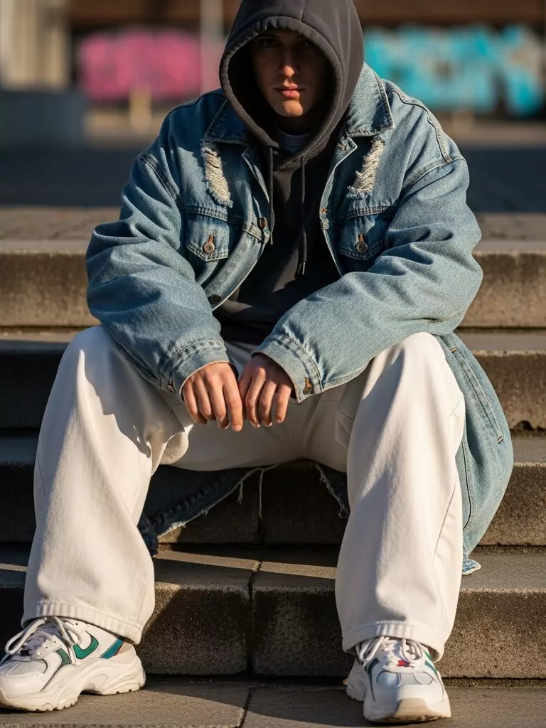 Oversized Denim Coat