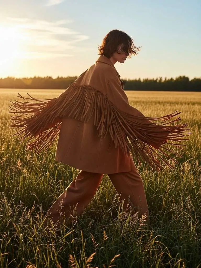 Oversized Fringe Jacket