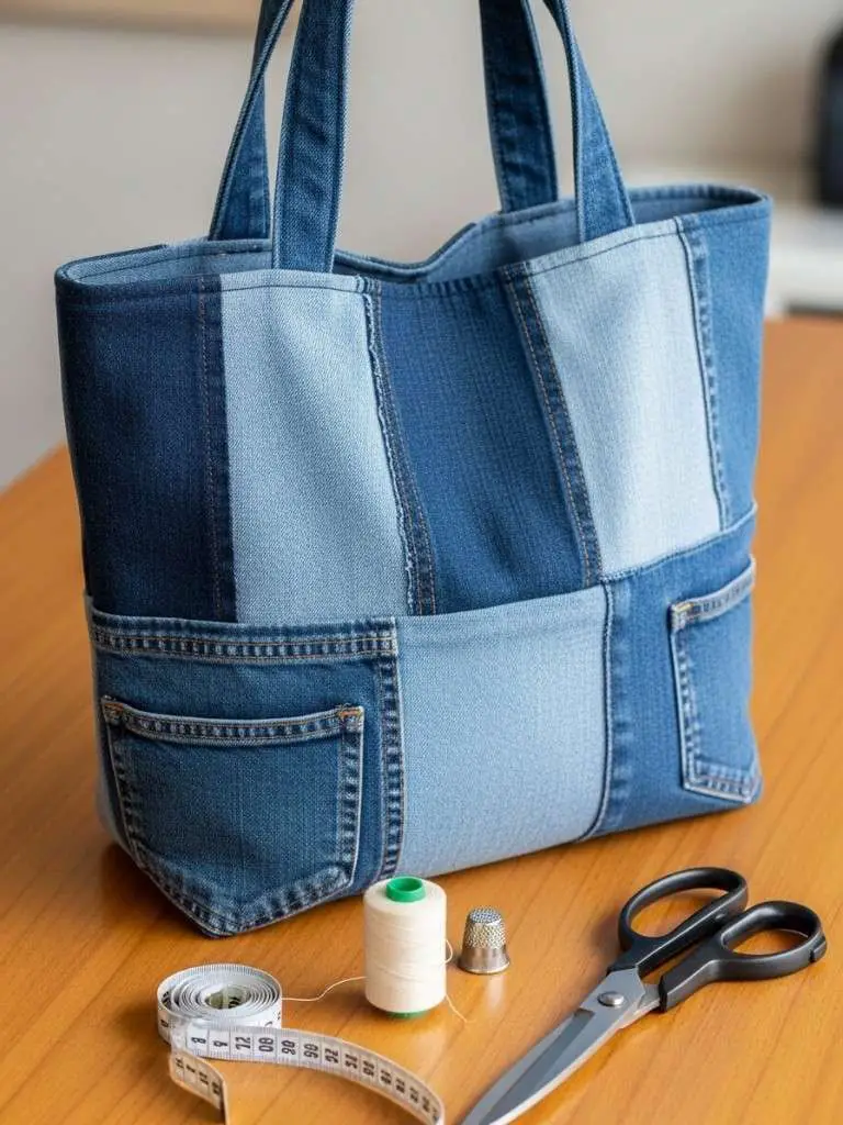 Patchwork Denim Bag