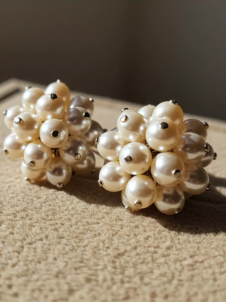 Pearl Cluster Earrings
