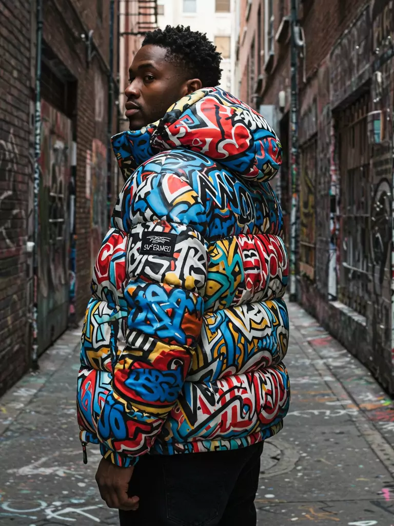 Printed Puffer Jacket