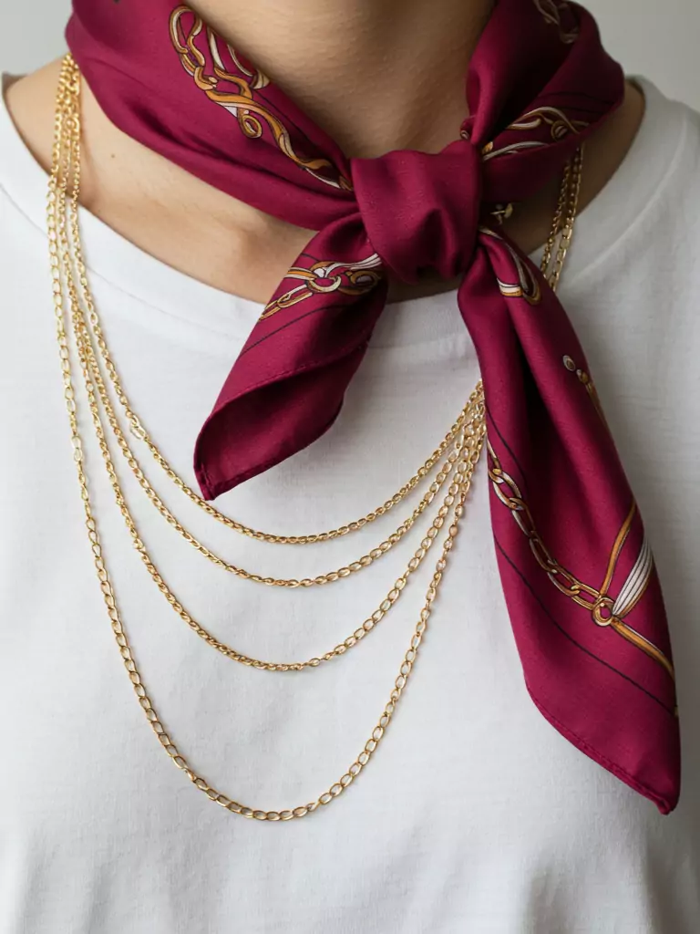 Scarf Layered Necklace