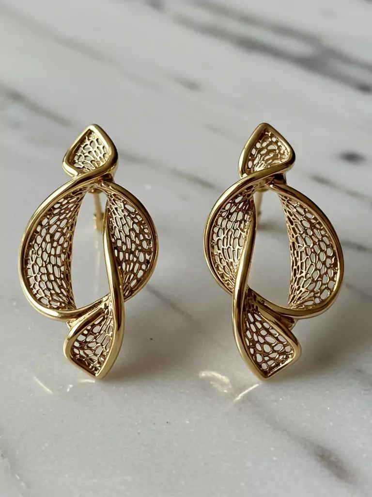 Sculptural Metal Earrings