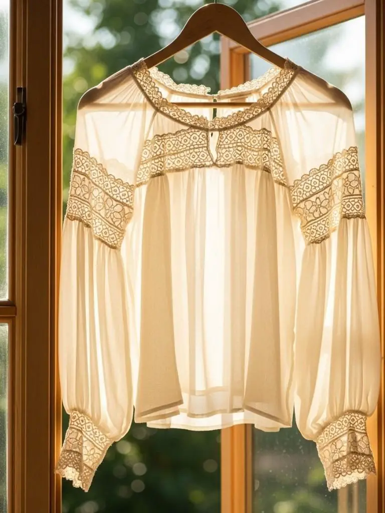 Sheer Peasant Top