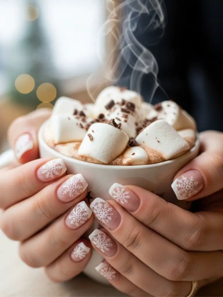 Snowflake French Tips