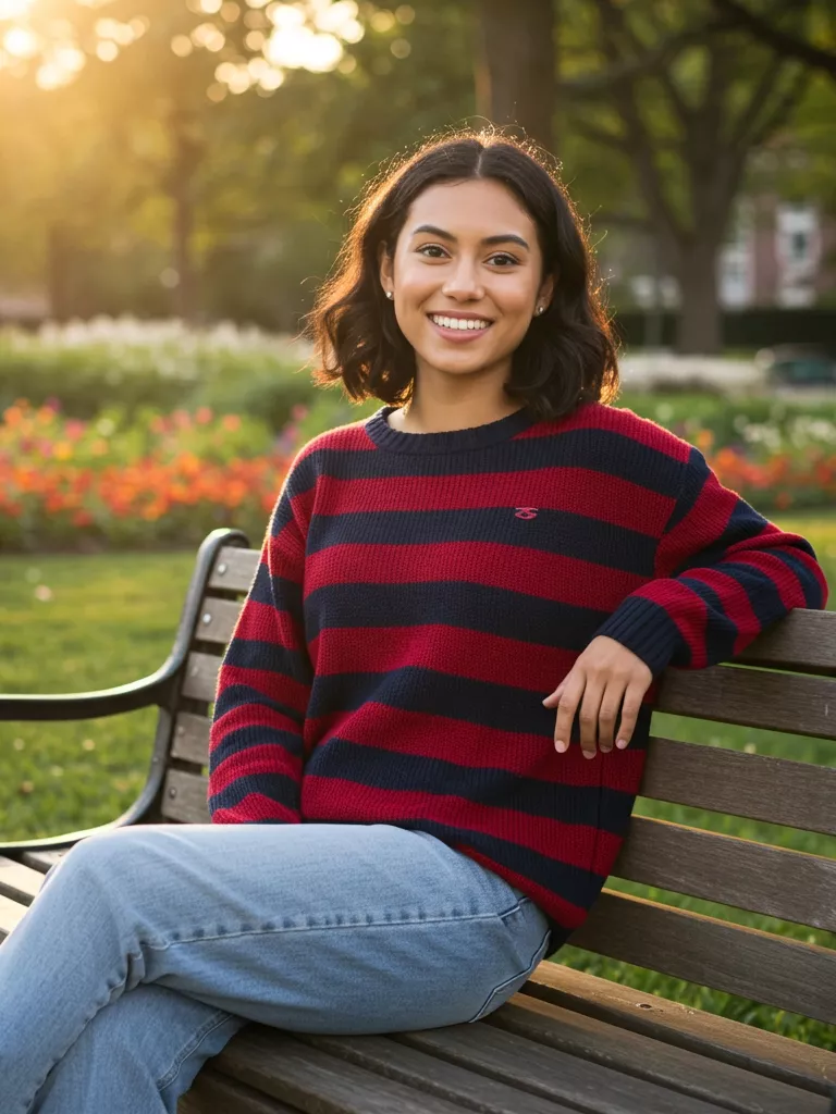 Striped Knit & Jeans