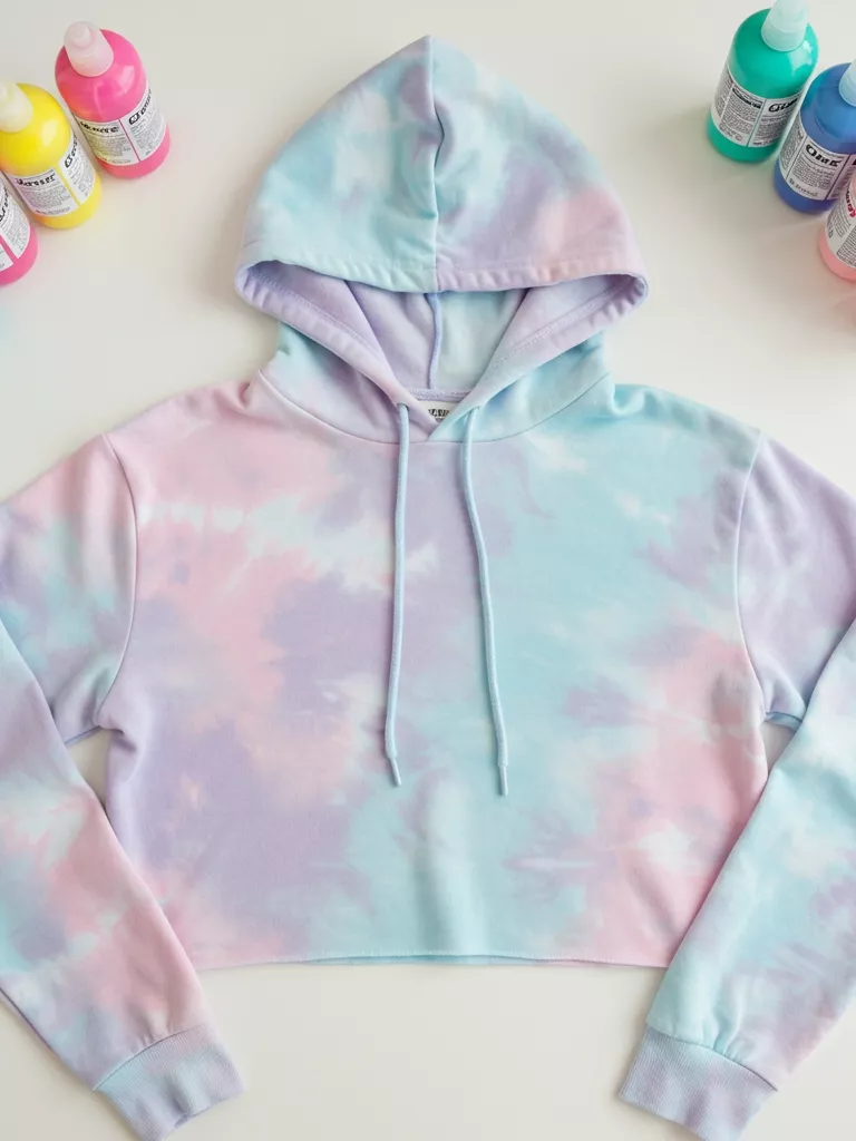 Tie-Dye Crop Hoodie