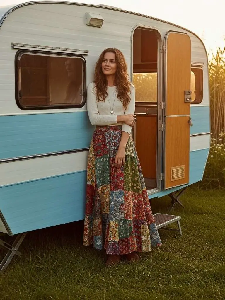 Vintage Patchwork Maxi