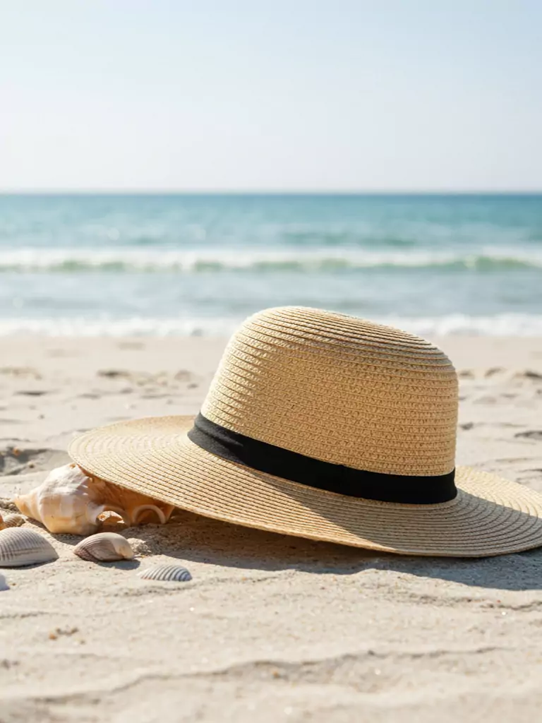 Wide-Brim Beach Hat