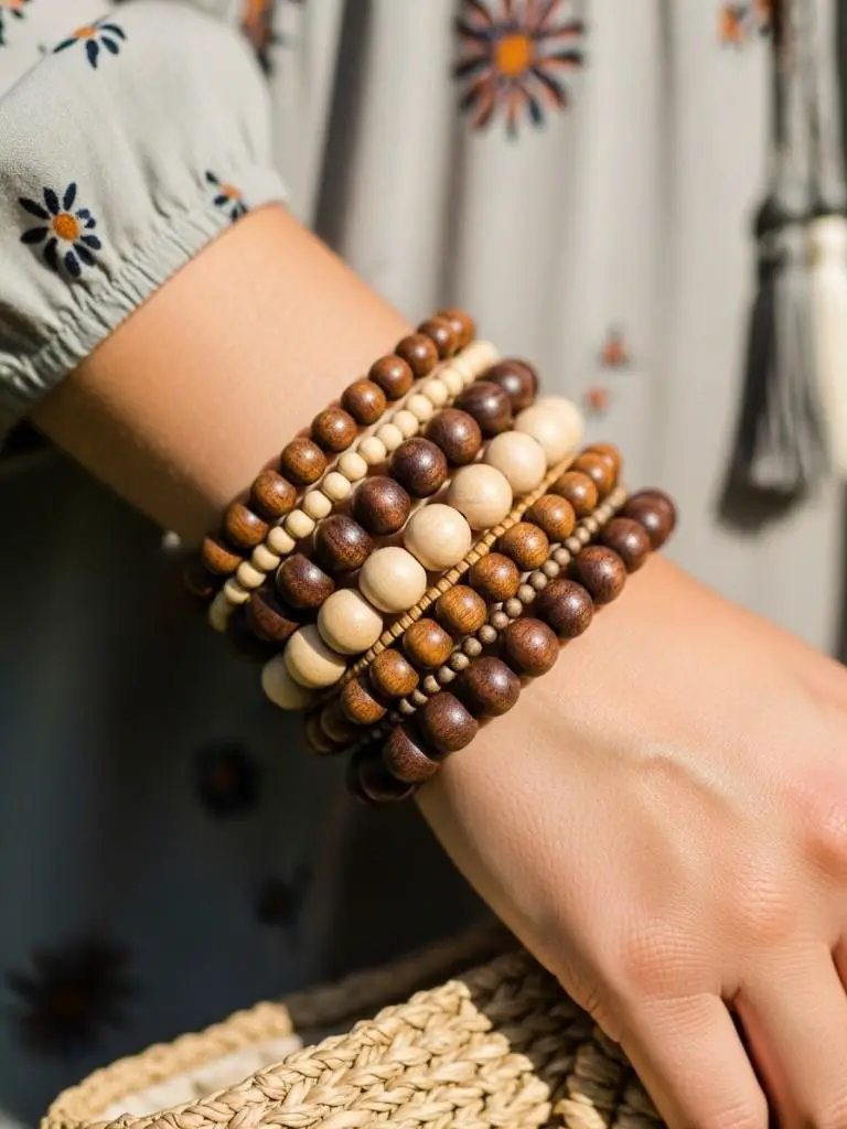 Wooden Beaded Bracelets