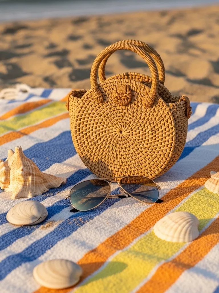 Woven Straw Micro Bag