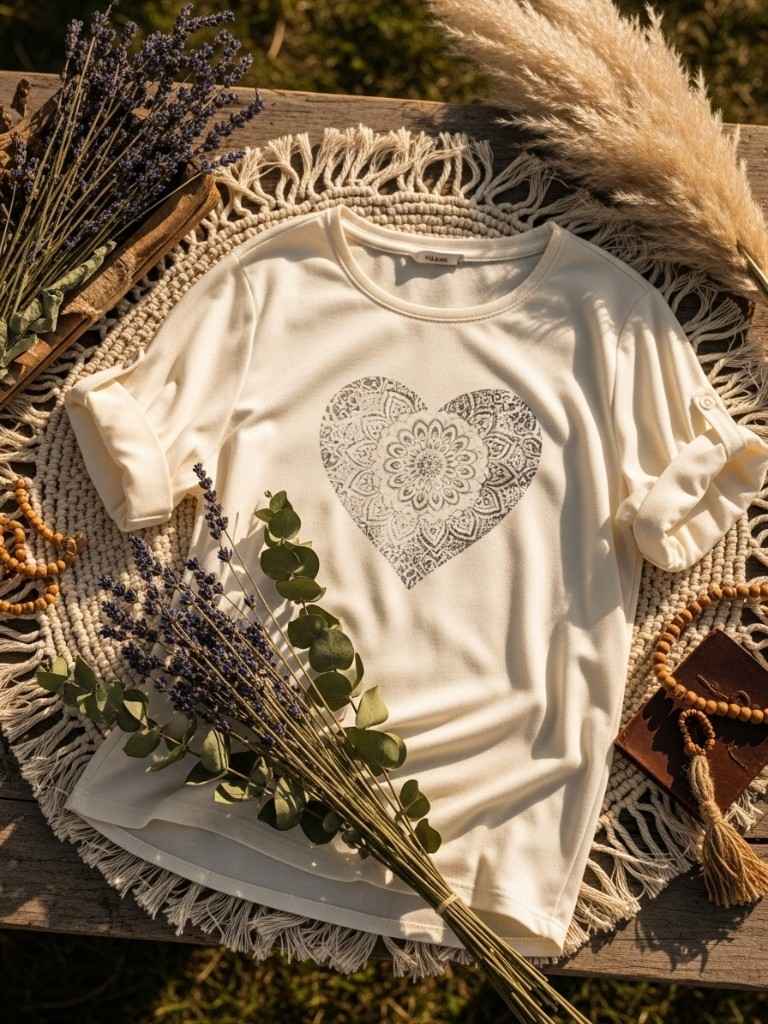 Boho Heart Mandala Shirt