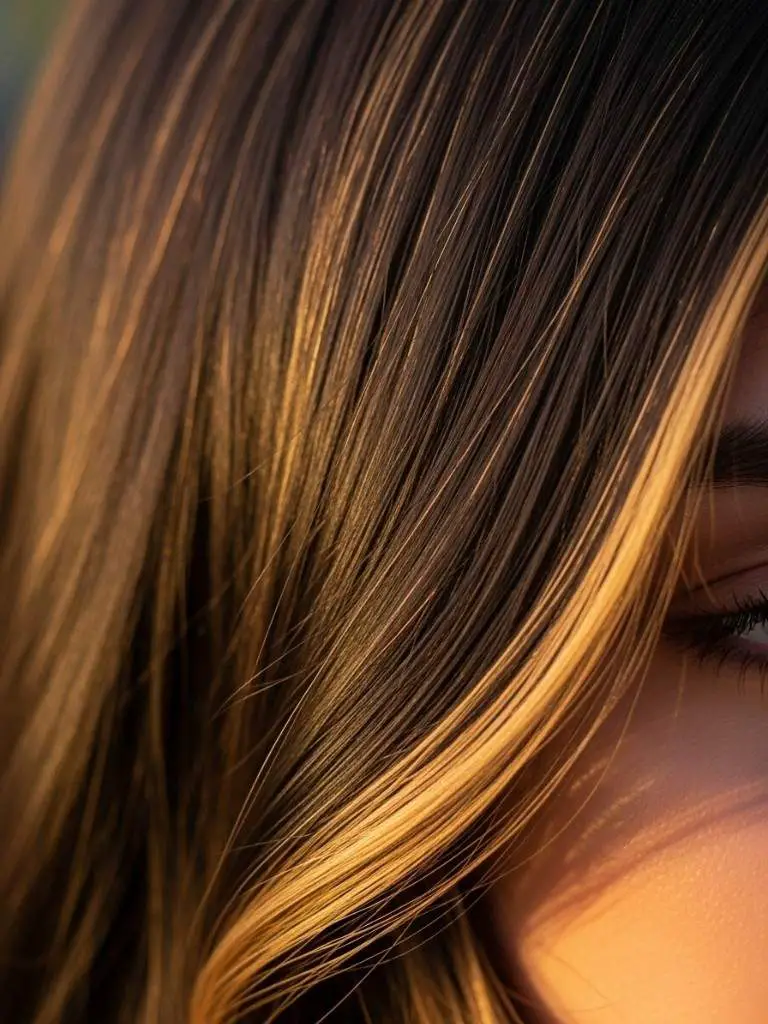 Dark Brown With Face-Framing Highlights