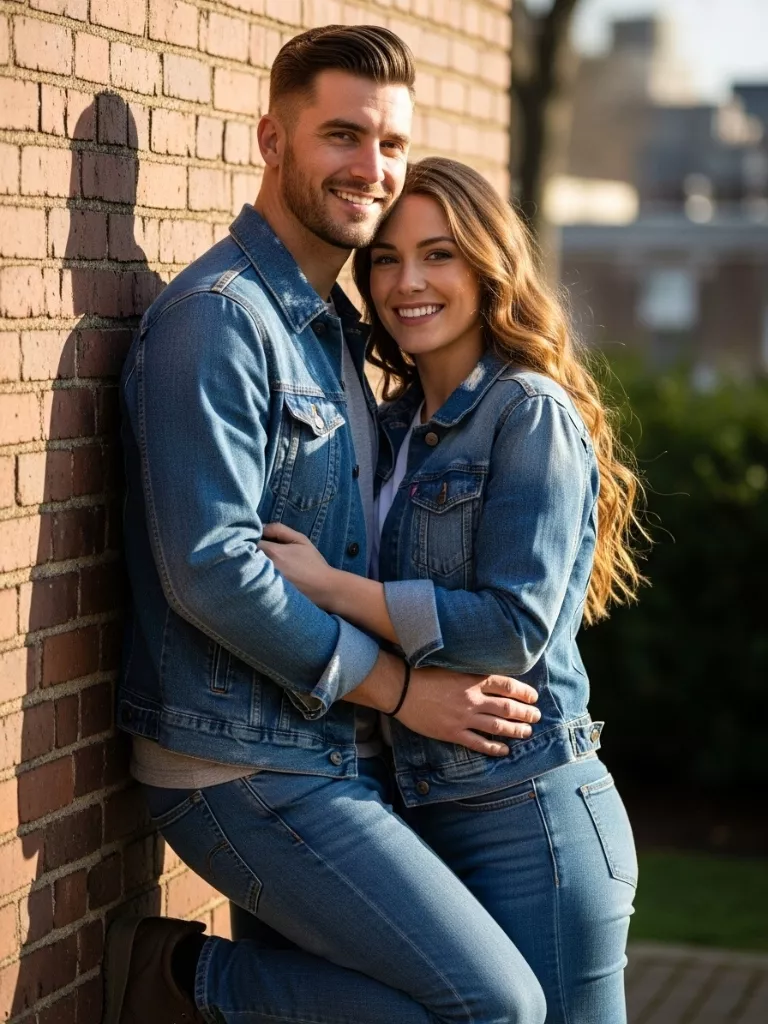 Denim-On-Denim Couple