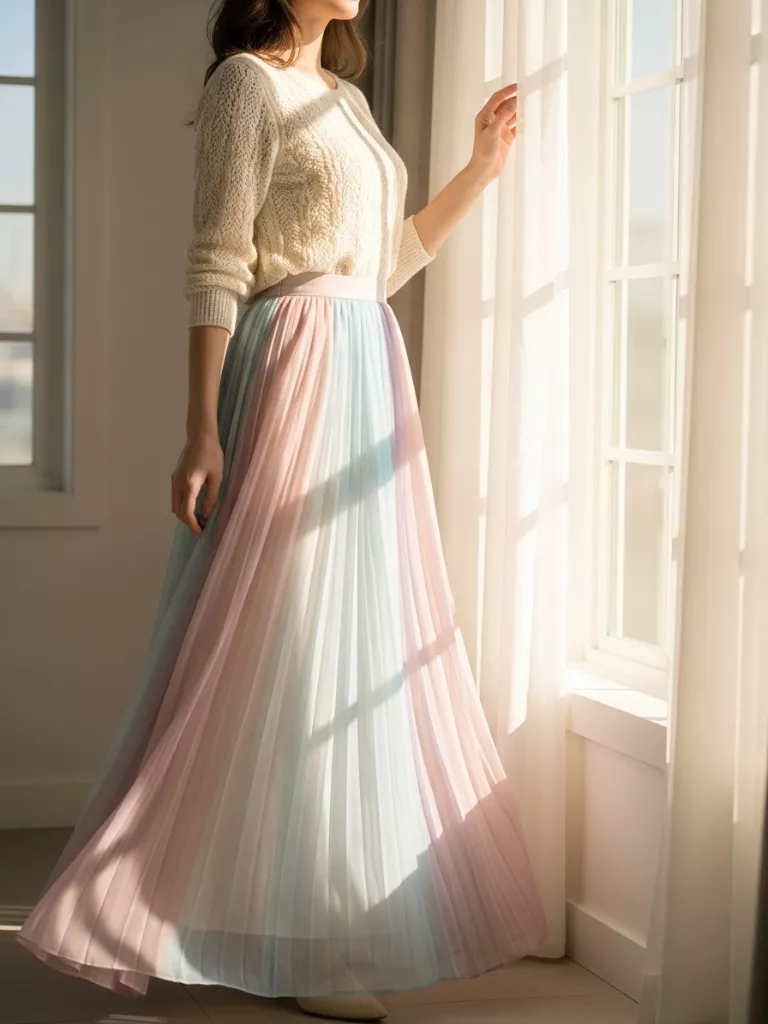Flowy Maxi Skirt & Soft Knit Top