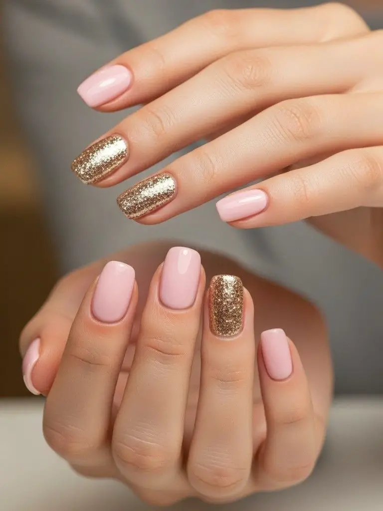  Glitter Accent Nail