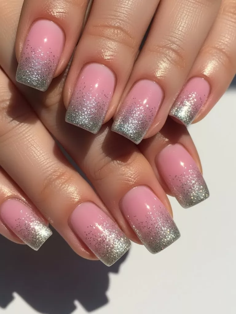 Glittered Pink Ombré