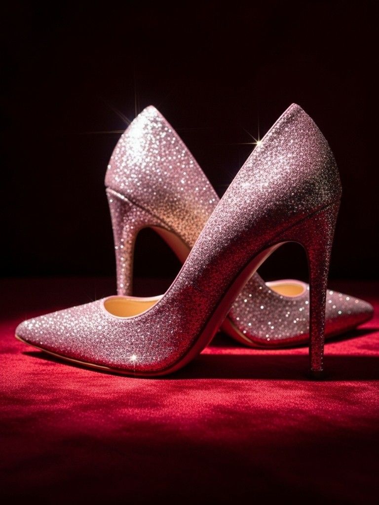 Glittery Pink Heels