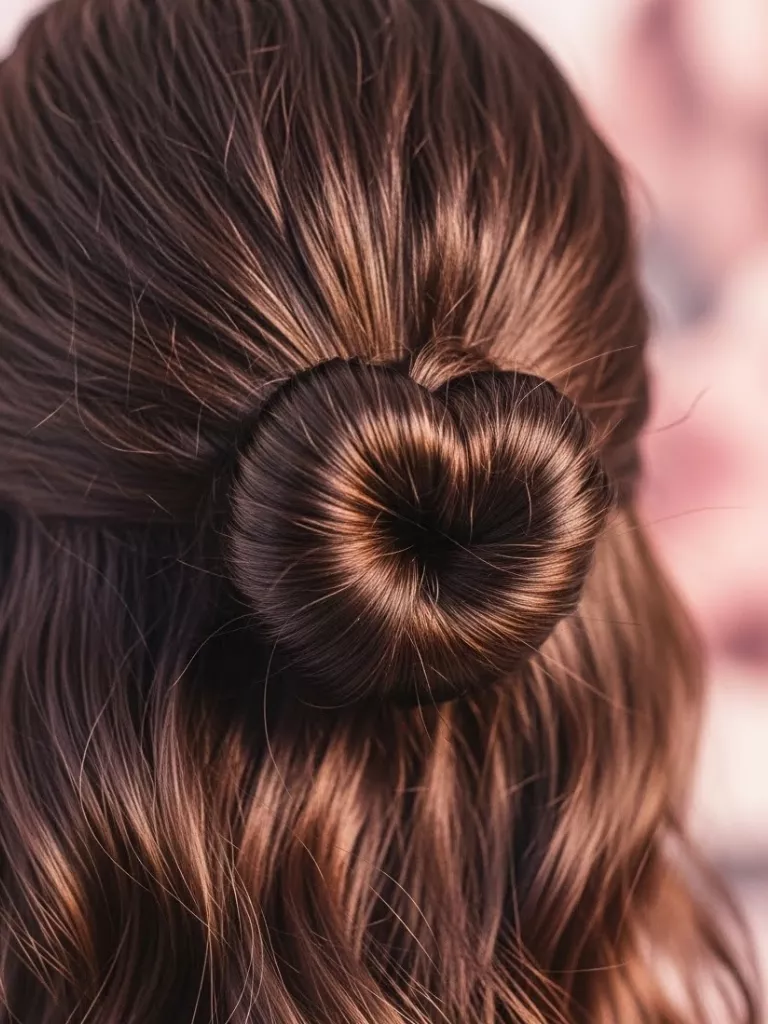 Half-Up Heart Bun