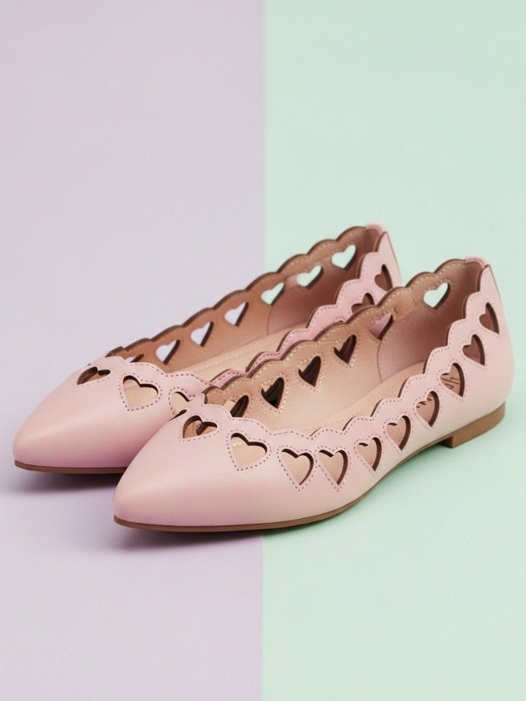 Heart-Cutout Flats