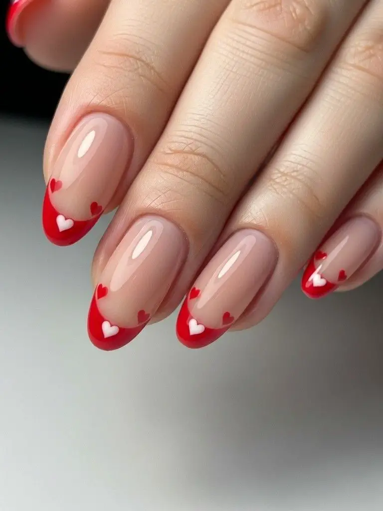 Heart French Tips