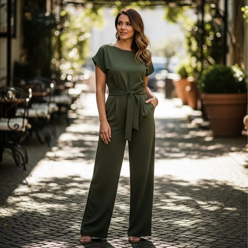 Jumpsuit With a Waist Tie