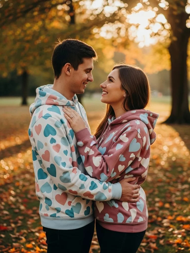 Matching Heart Graphic Hoodies