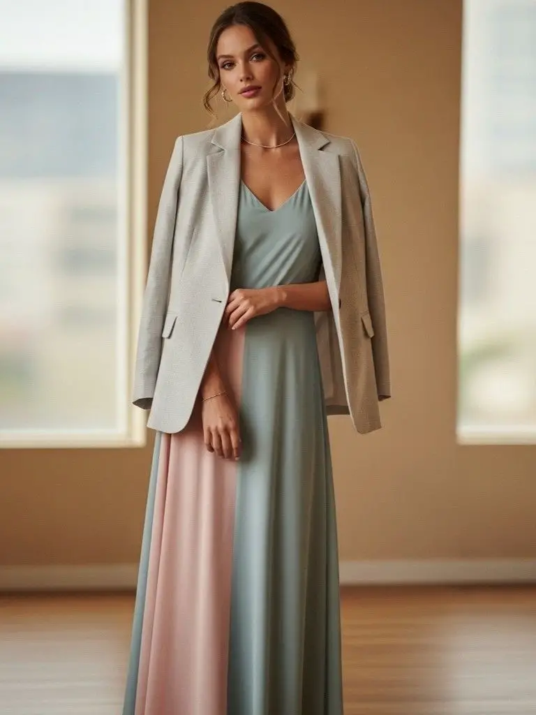 Maxi Dress With a Lightweight Blazer