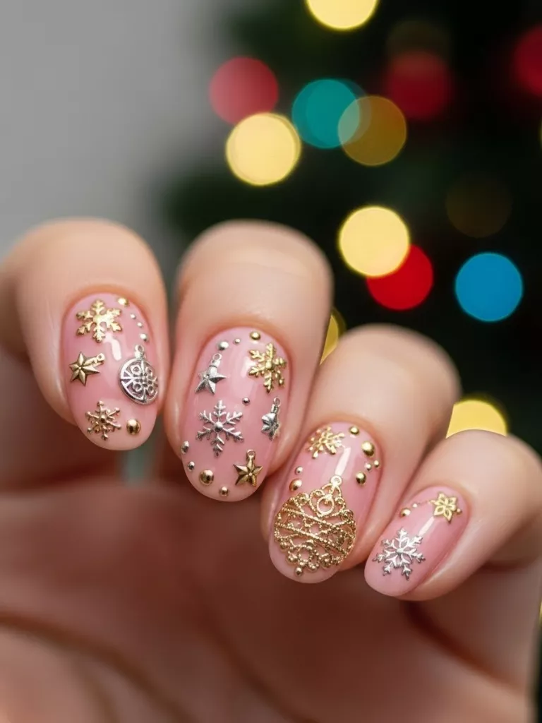 Pink Ornament Nails