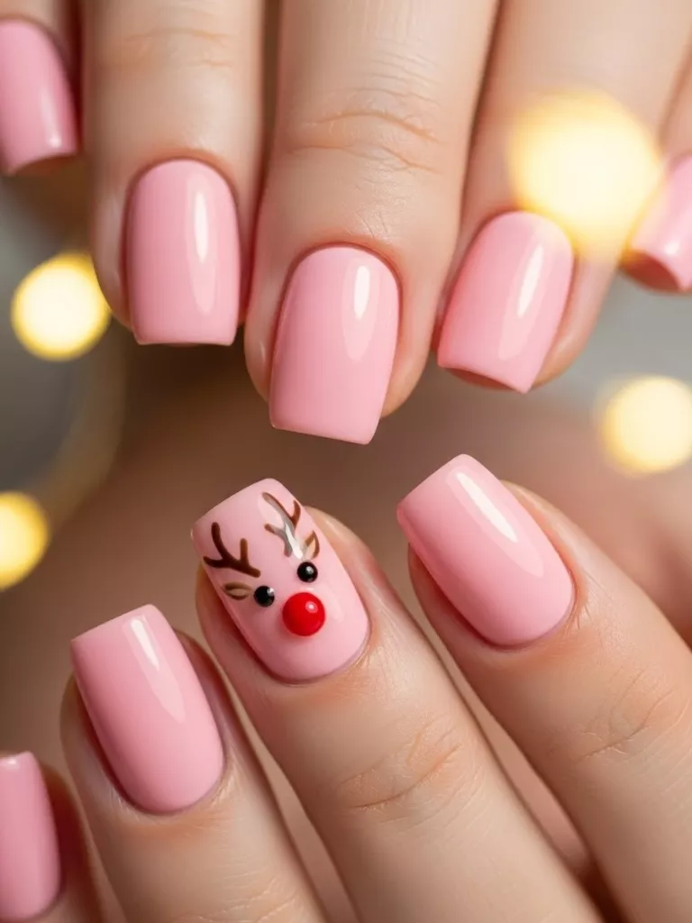 Pink Reindeer Accents