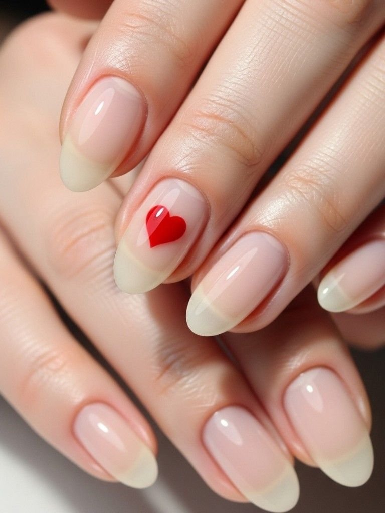 Red Heart Accent Nail
