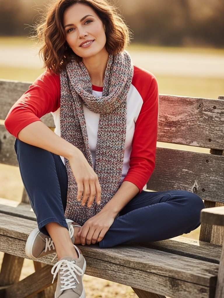 Red and White Raglan Valentine Tee