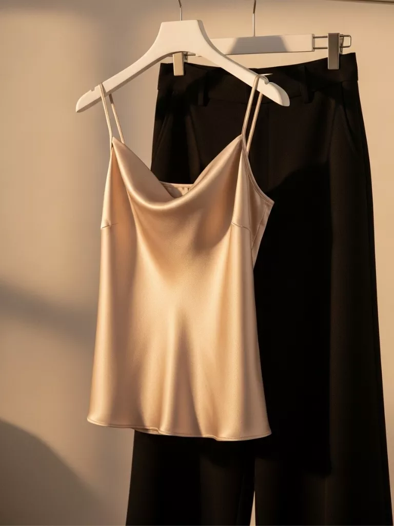 Satin Camisole & Wide-Leg Pants