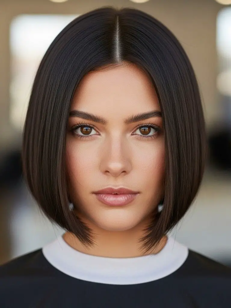 Short Bob with Middle Part