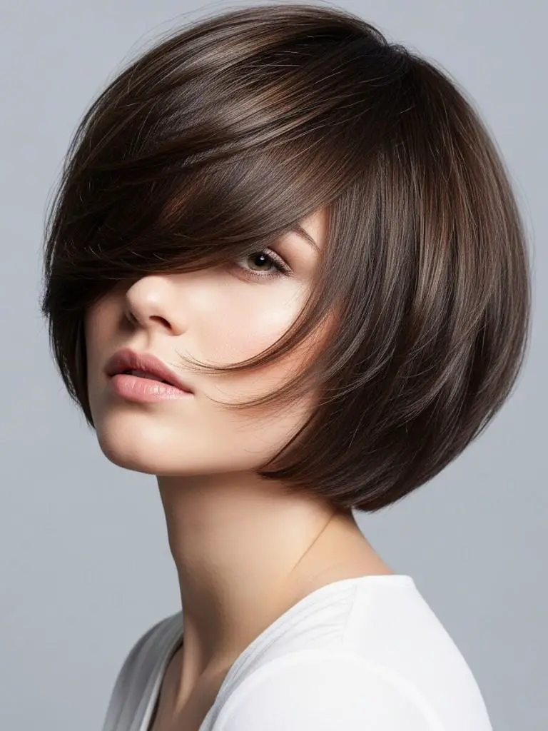 Short Cut with Long Bangs