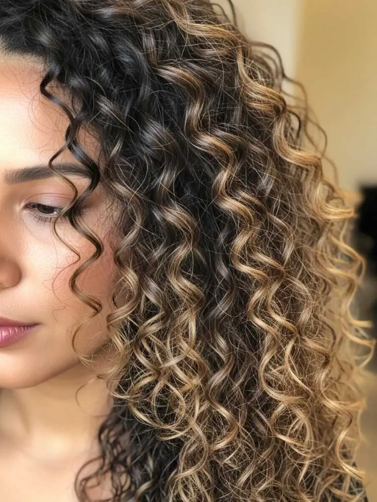 Side-Parted Curly Volume