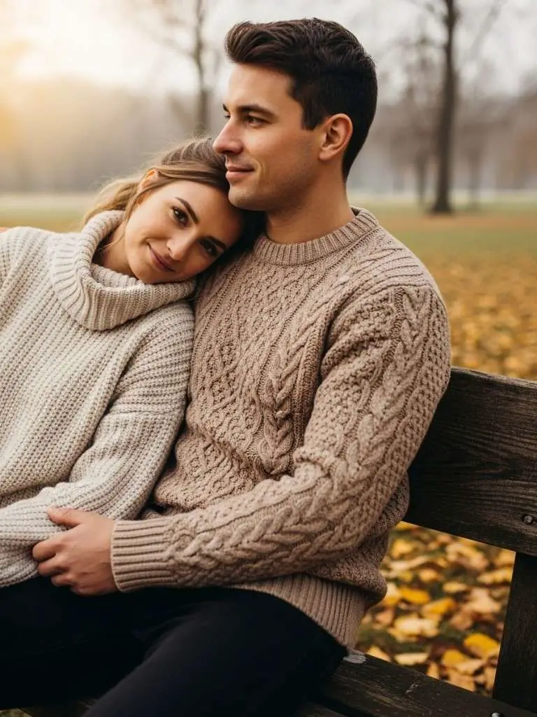 Soft Knit Neutral Couple Look