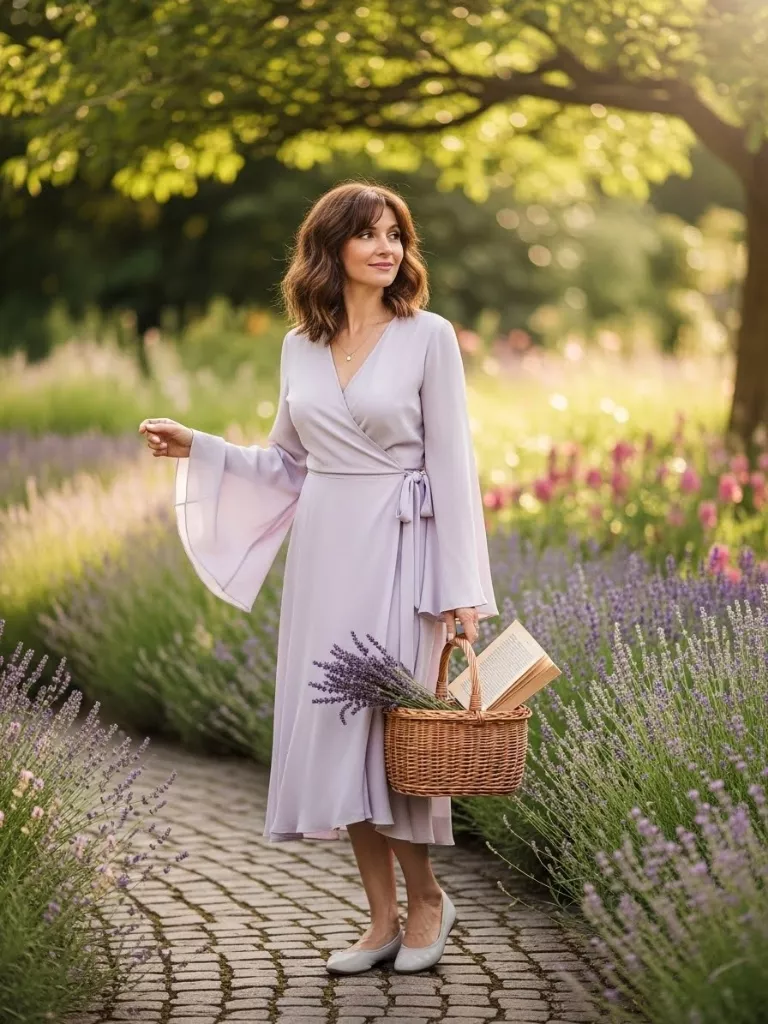 Wrap Dress with Long Sleeves