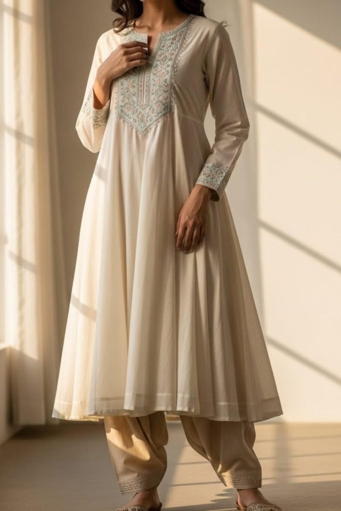 A-Line Kurta with Classic Shalwar