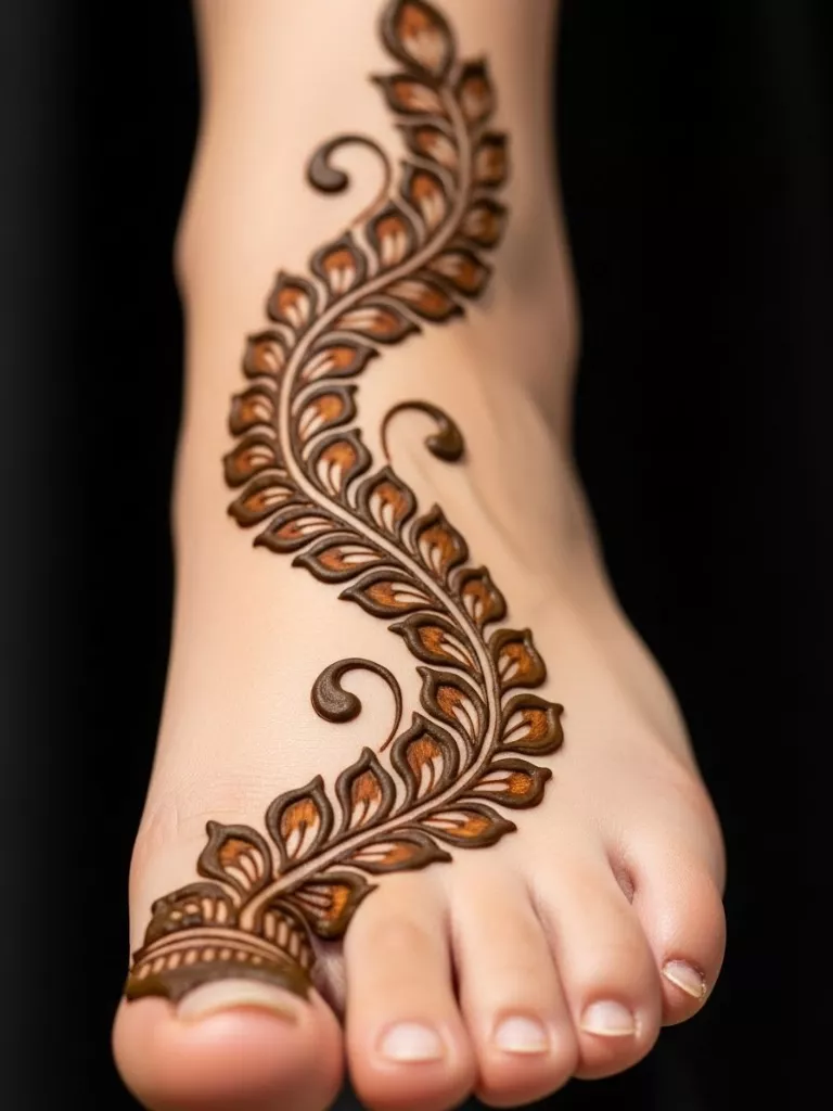  Arabic Flowing Leaf Trail