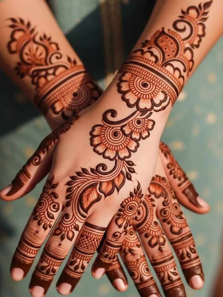 Backhand Mehndi Focus