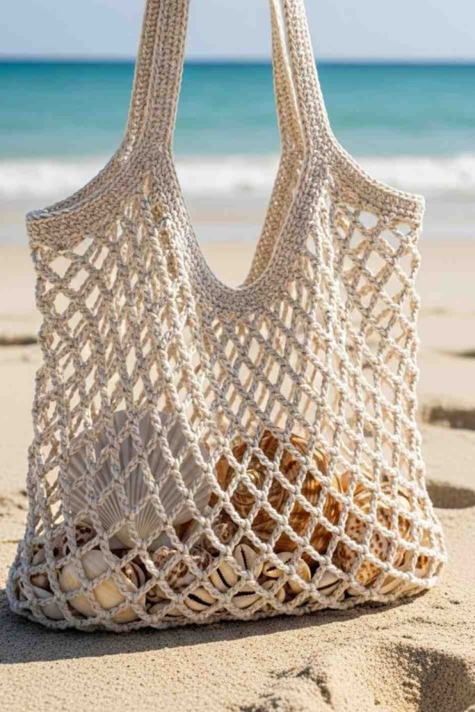 Beach Day Net Tote