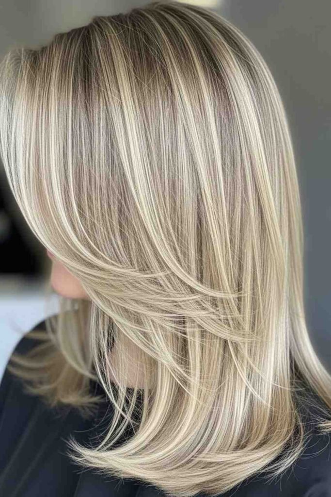 Beige Blonde Highlights on Dark Blonde Hair