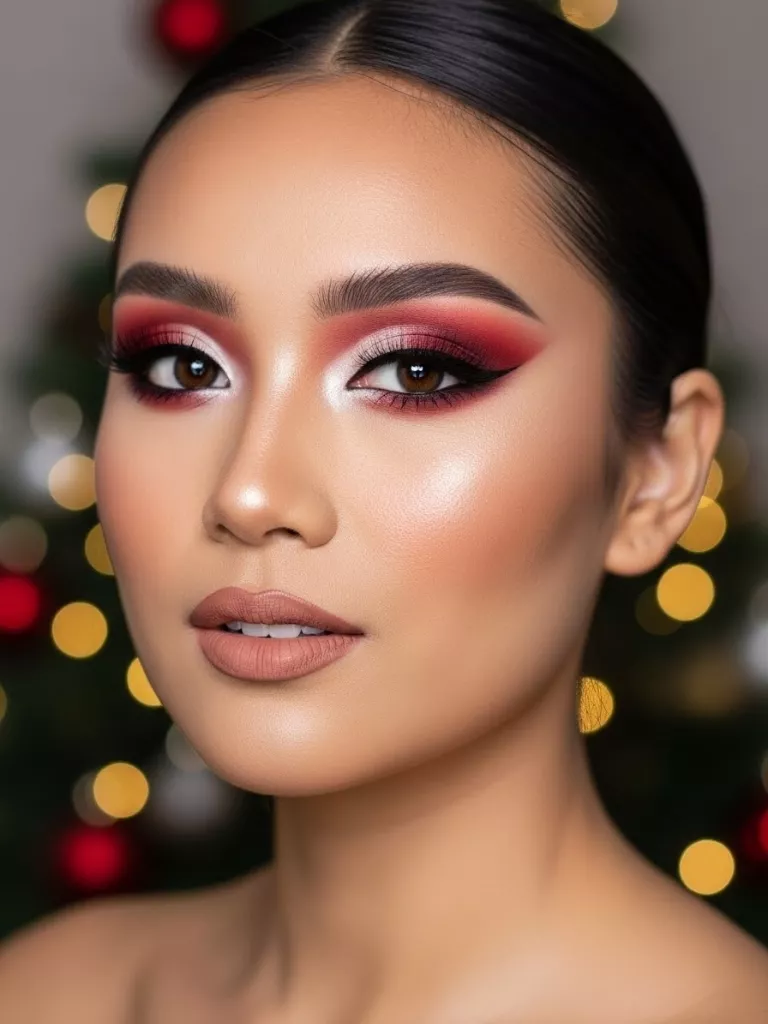 Candy Cane Red & White Eyeshadow