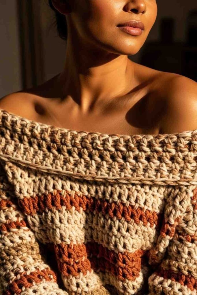 Chunky Cozy Off-Shoulder Pullover