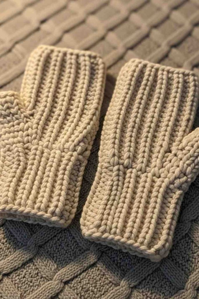 Chunky Ribbed Wrist Warmers
