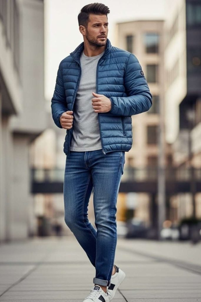 Classic Wool Coat with Knitwear