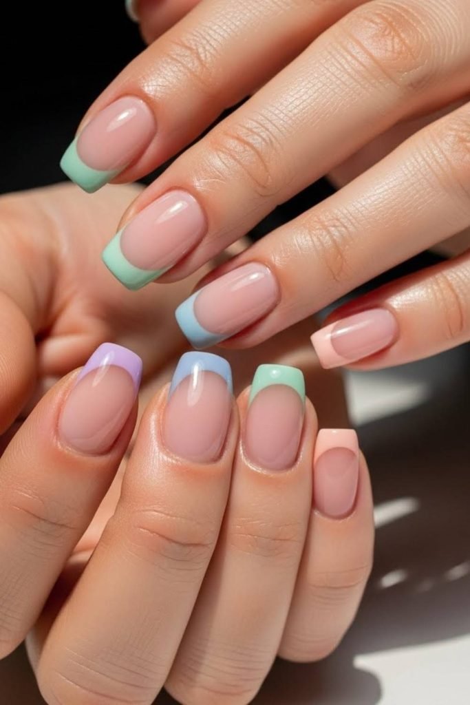 Color Swap French Nails