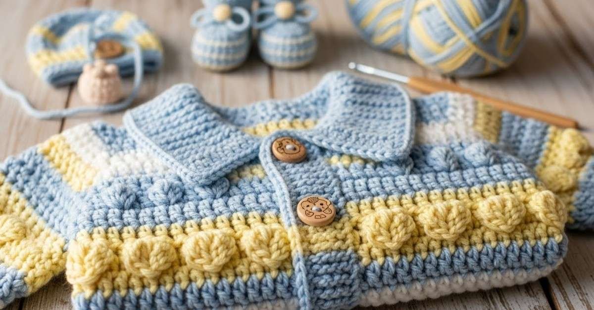 14 Crochet Baby Sweater Designs That Are Soft, Cozy & Cute