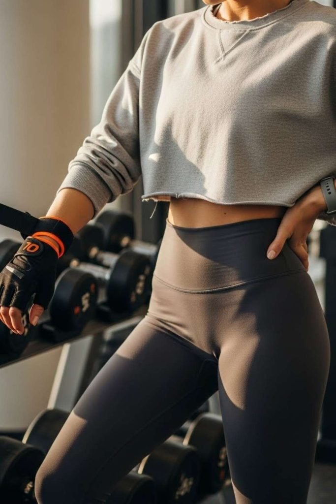  Cropped Sweatshirt with High-Waist Leggings